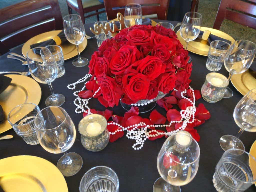 TUXEDO mix: Black + White + Red Rose Petals | table centerpieces (750  petals)